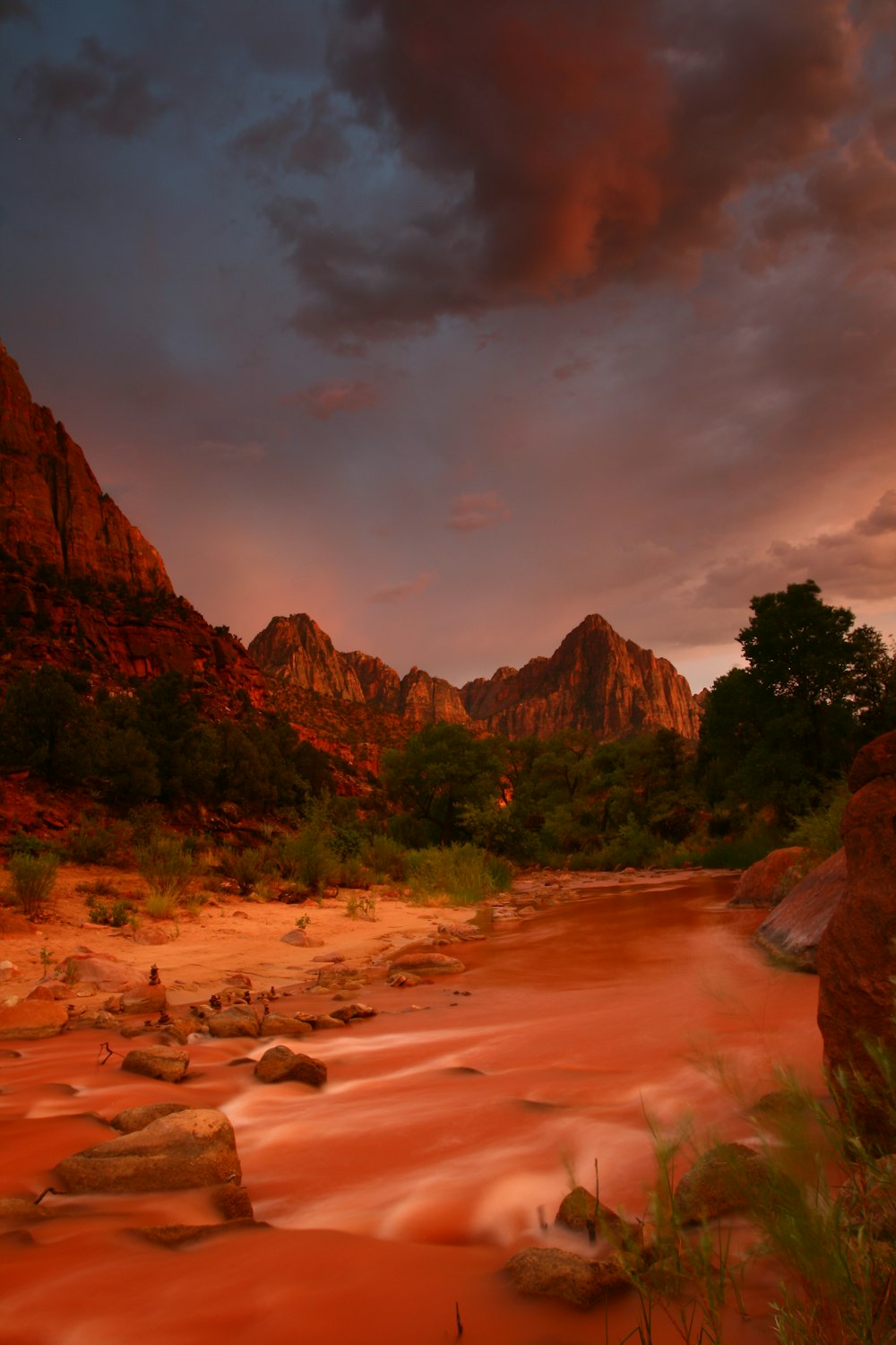 brown canyon during sunset