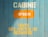 A wooden wall painted in blue with text printed on it. The text includes the word 'CABINE' in white, an orange speech bubble with the word 'areeba' inside, and 'VENTE DES CARTES DE RECHARGE' in yellow below.
