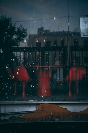 A set of dining chairs before and after cleaning.