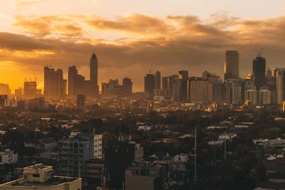 aerial photography of city skyline