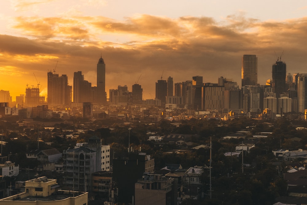 aerial photography of Manilas city skyline