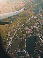 aerial photography of field
