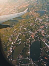 aerial photography of field