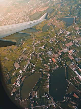 aerial photography of field