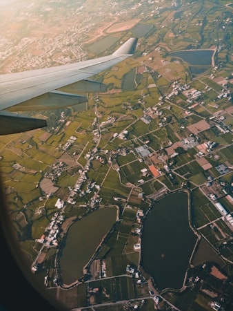 Aerial view of fields — the geographic distance from the VC corridor