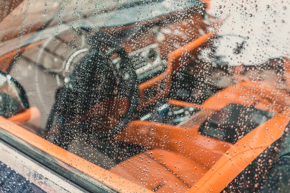 water dew on vehicle windshield