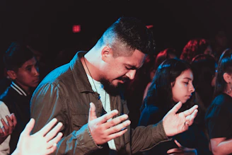 man praying