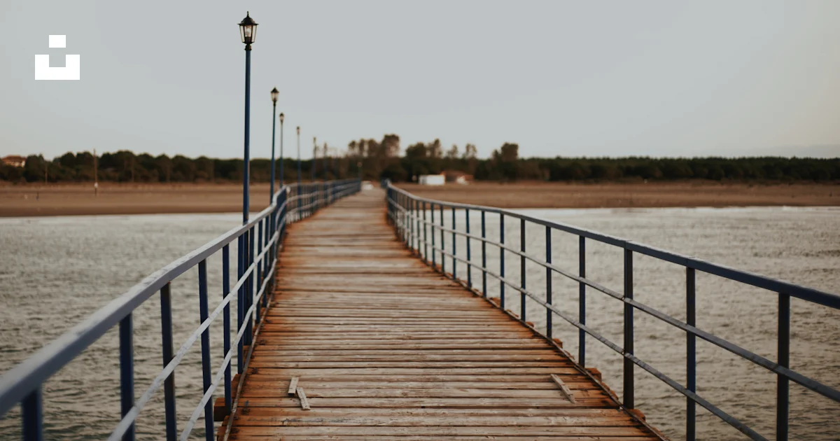 Brown bridge with gray steel railings photo – Free Boardwalk Image on ...