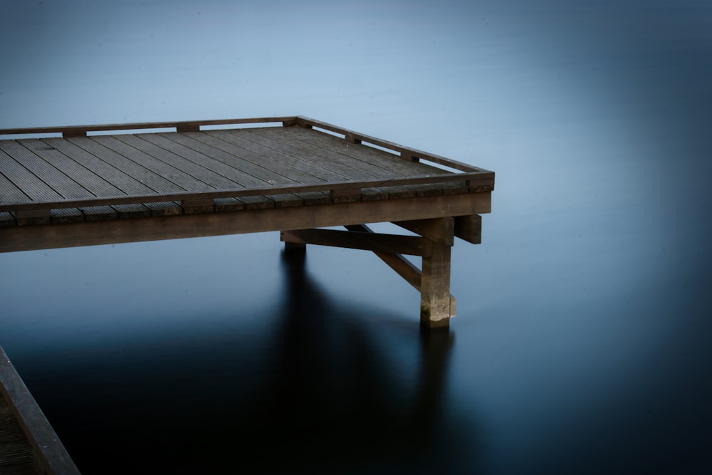 brown wooden water dock