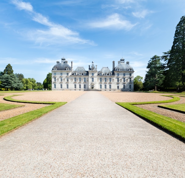 white and gray paint castle