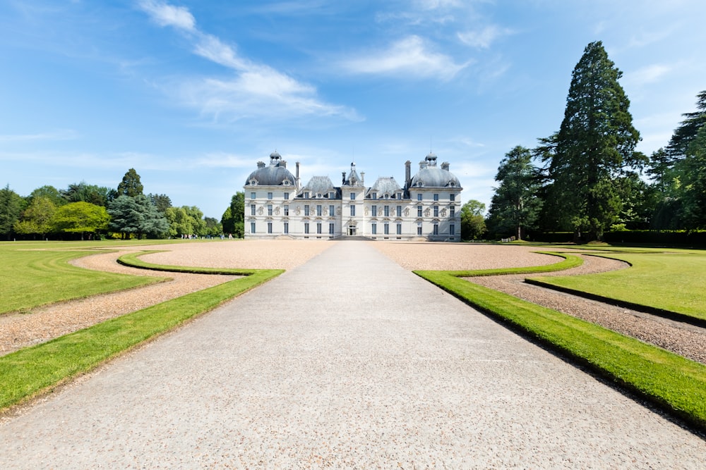 white and gray paint castle