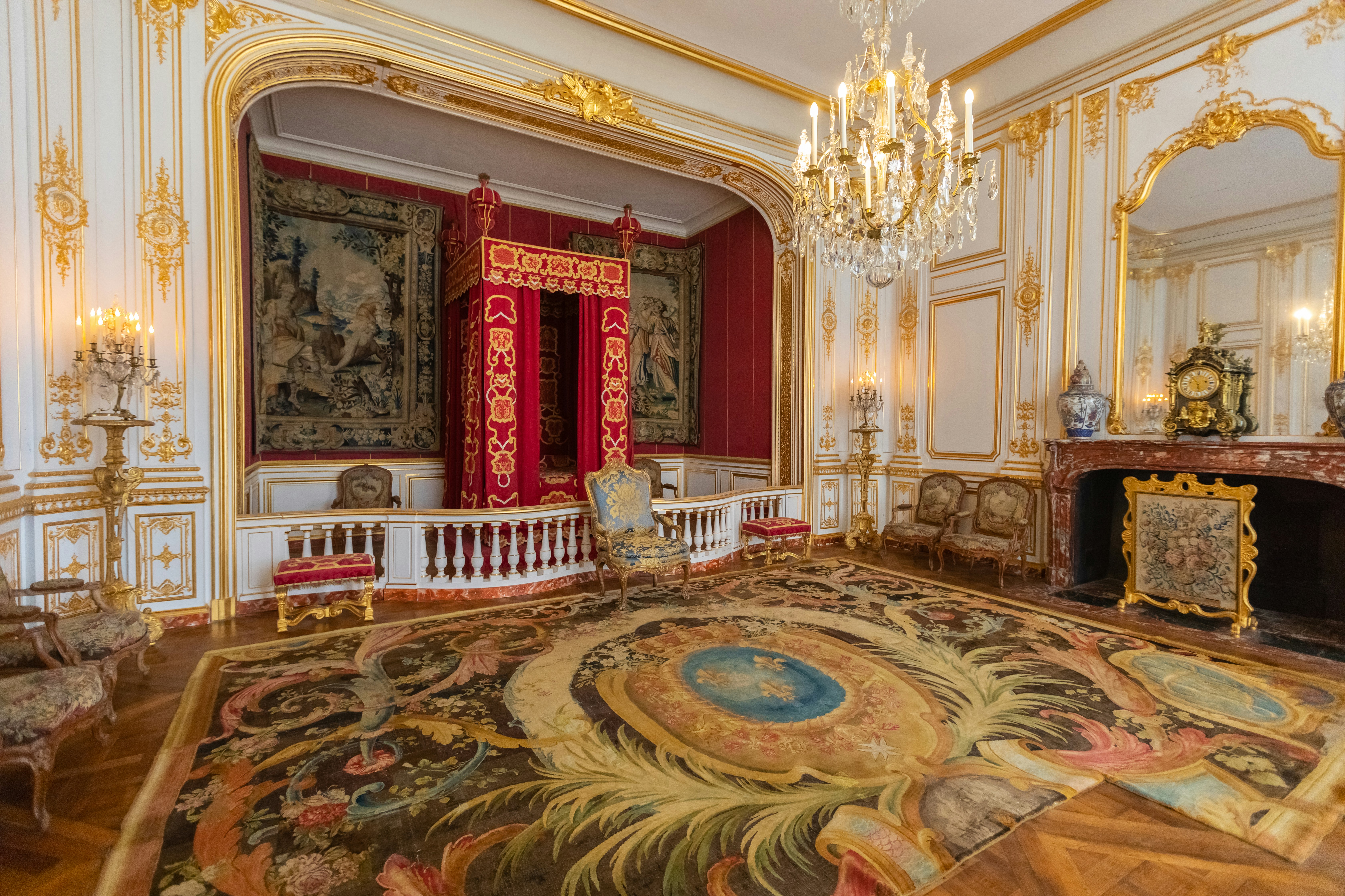 A regal room with expensive carpets