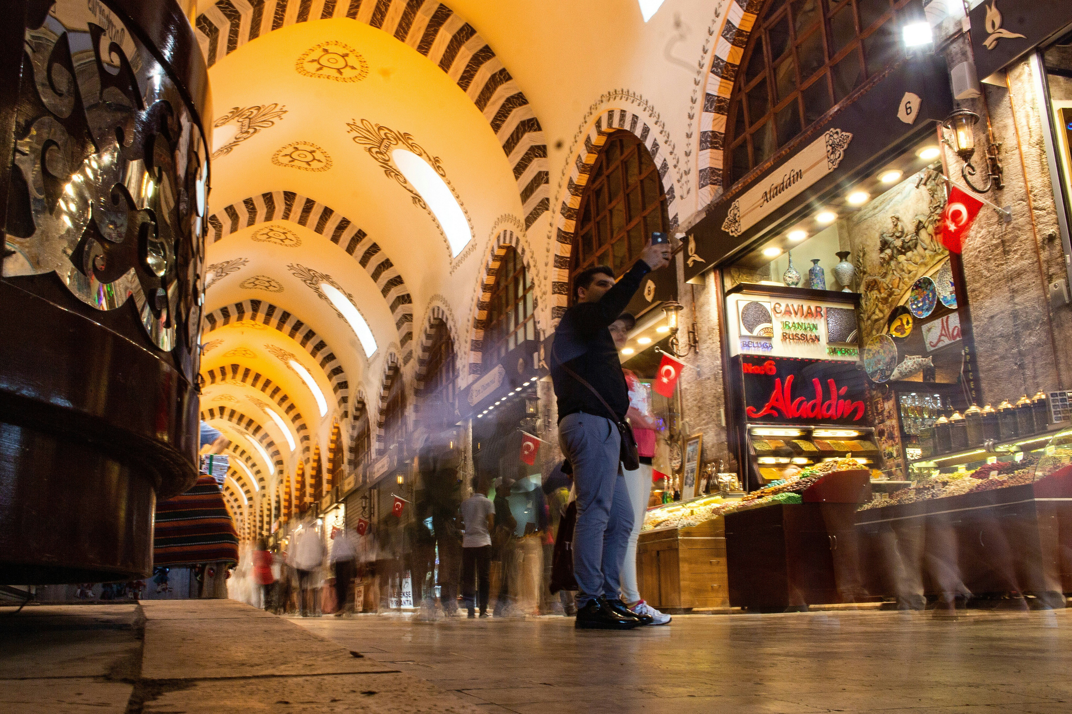 people standing near store inside building