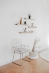 gray padded chair