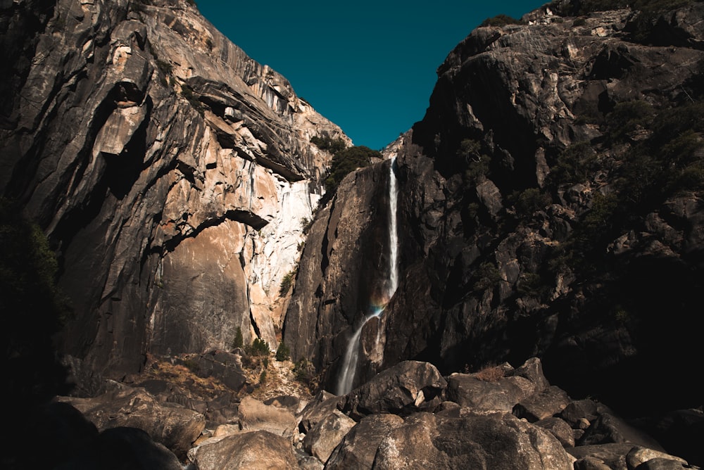 landscape photography of waterfalls