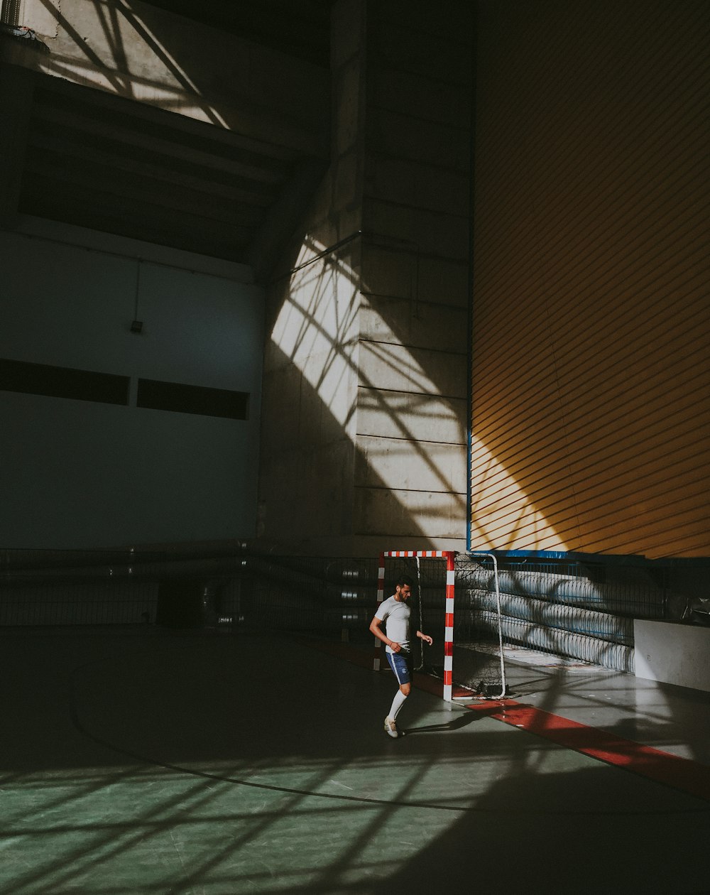 man standing on near goal