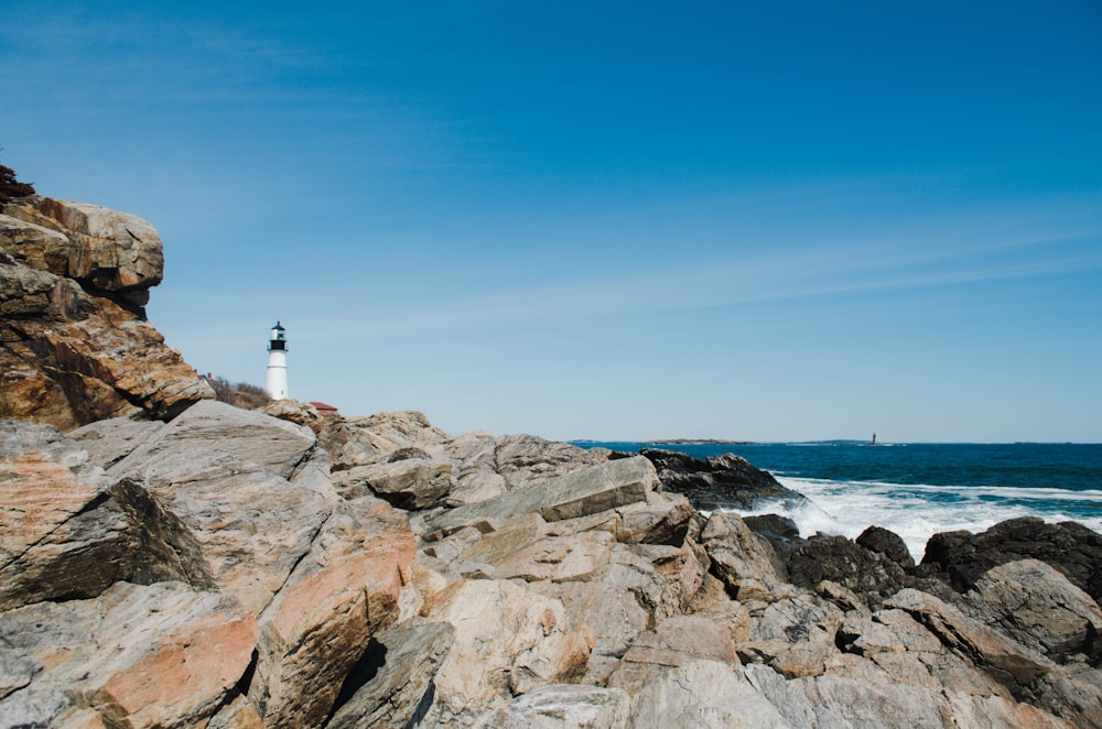 rocks on seashore