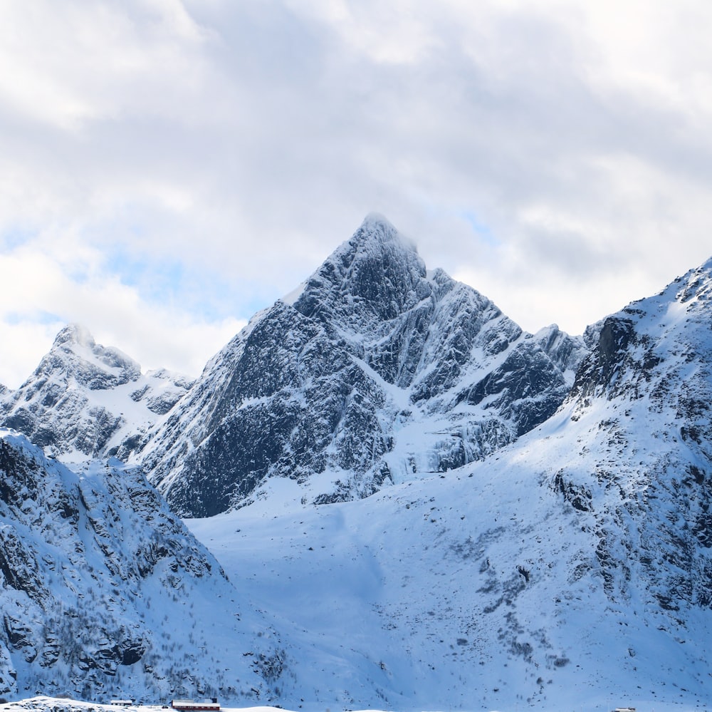 snow covered mountains