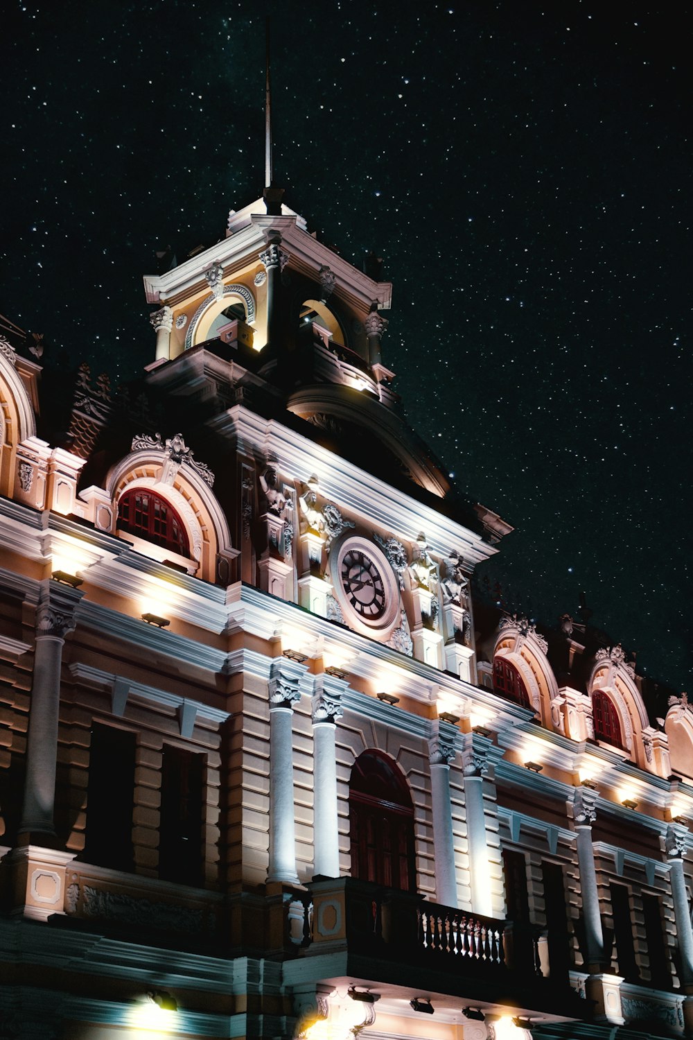 man's eye view of mansion during night