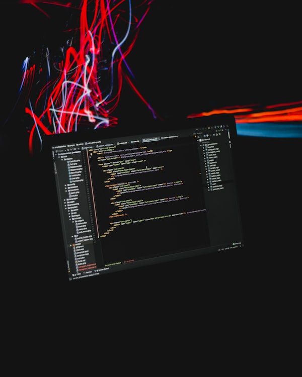 Code on the screen