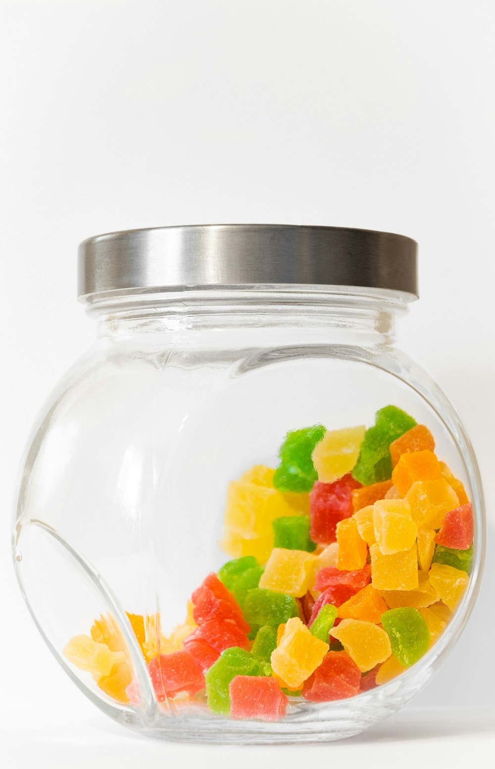 clear glass jar with gummy bears