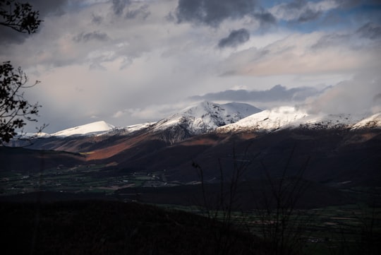 brown mountain cover with snow in Sibillini Mountains Italy