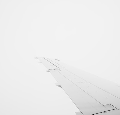 aerial photography of airplane wing