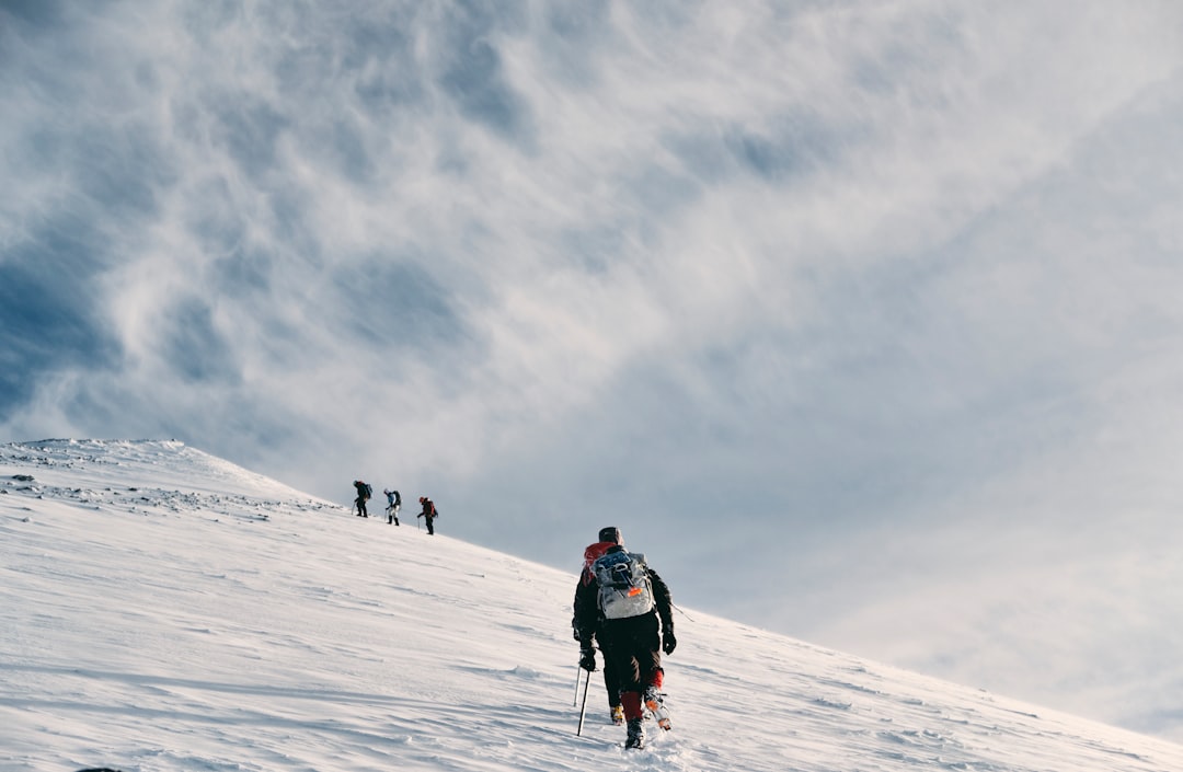 Unsplash image for person climbing mountain