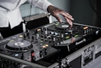 person touching black terminal mixer