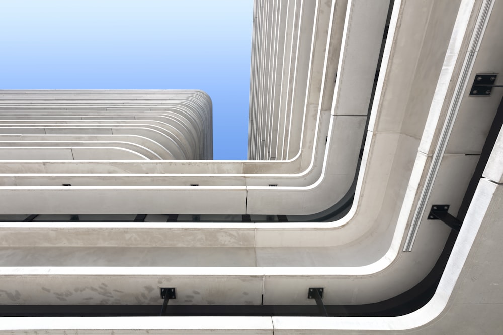 low angle-view of white building under blue sky