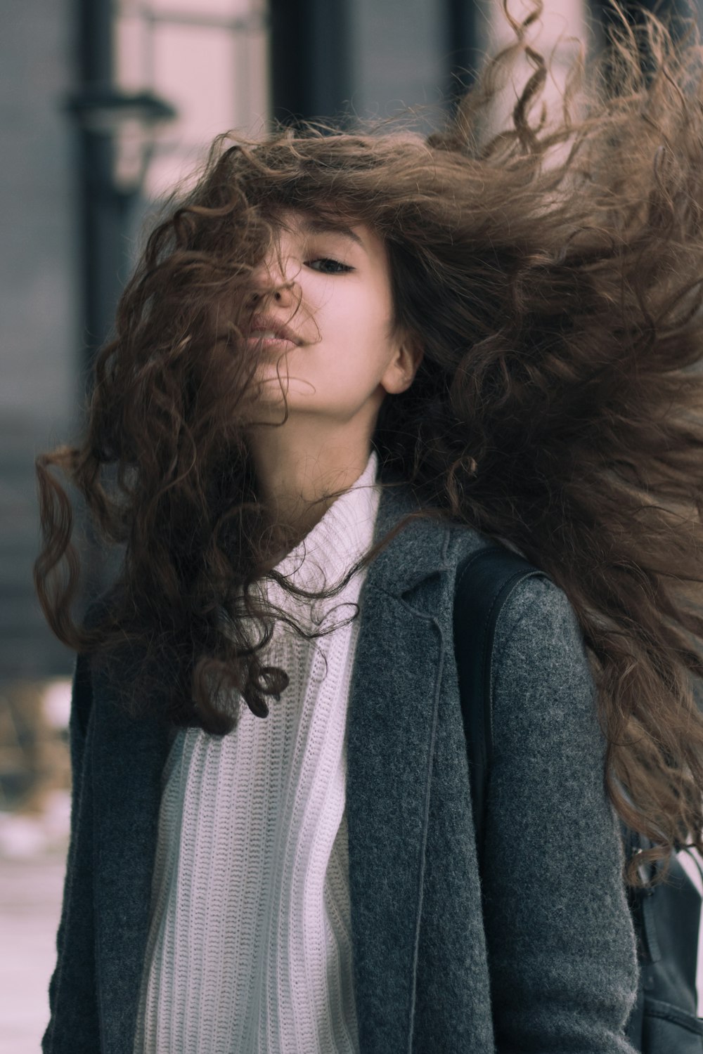 Women's gray coat photo – Free Hair Image on Unsplash