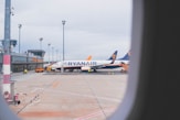 Ryanair airliner on airport