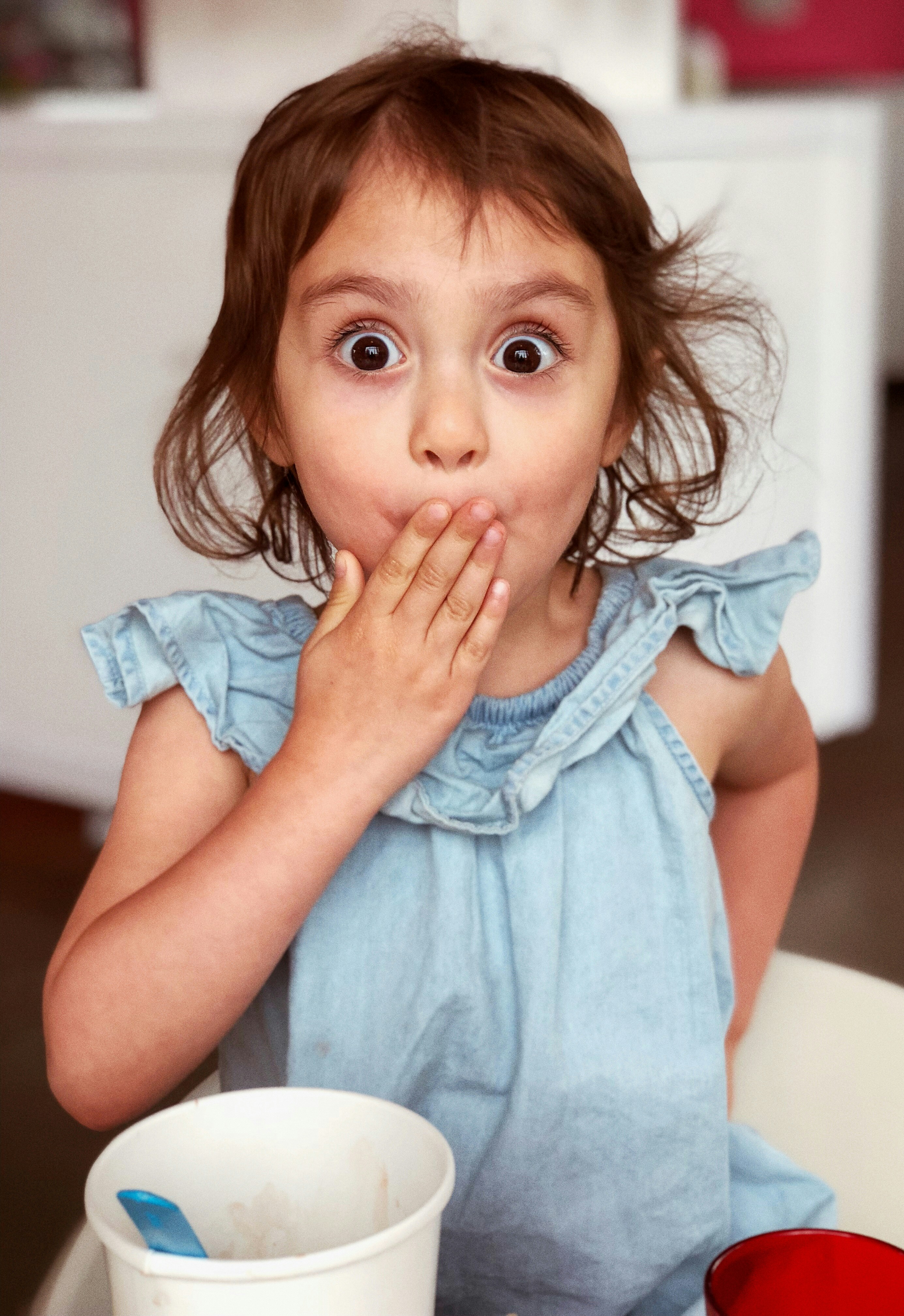 &quot;I took my my kids on an ice cream date and my daughter was making the best facial expressions. This shot was taken right after she took a big bite of cold deliciousness.&quot;