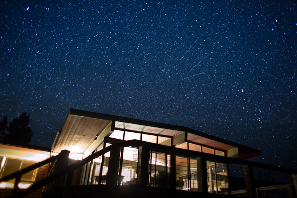 time lapse photography of star