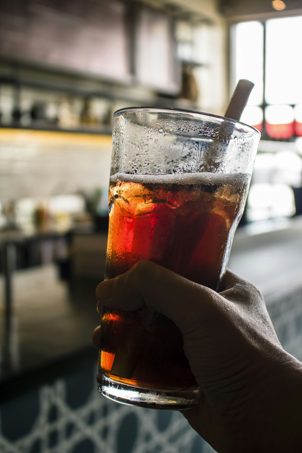 clear glass cup