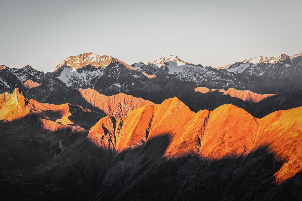 bird's eye view of mountains