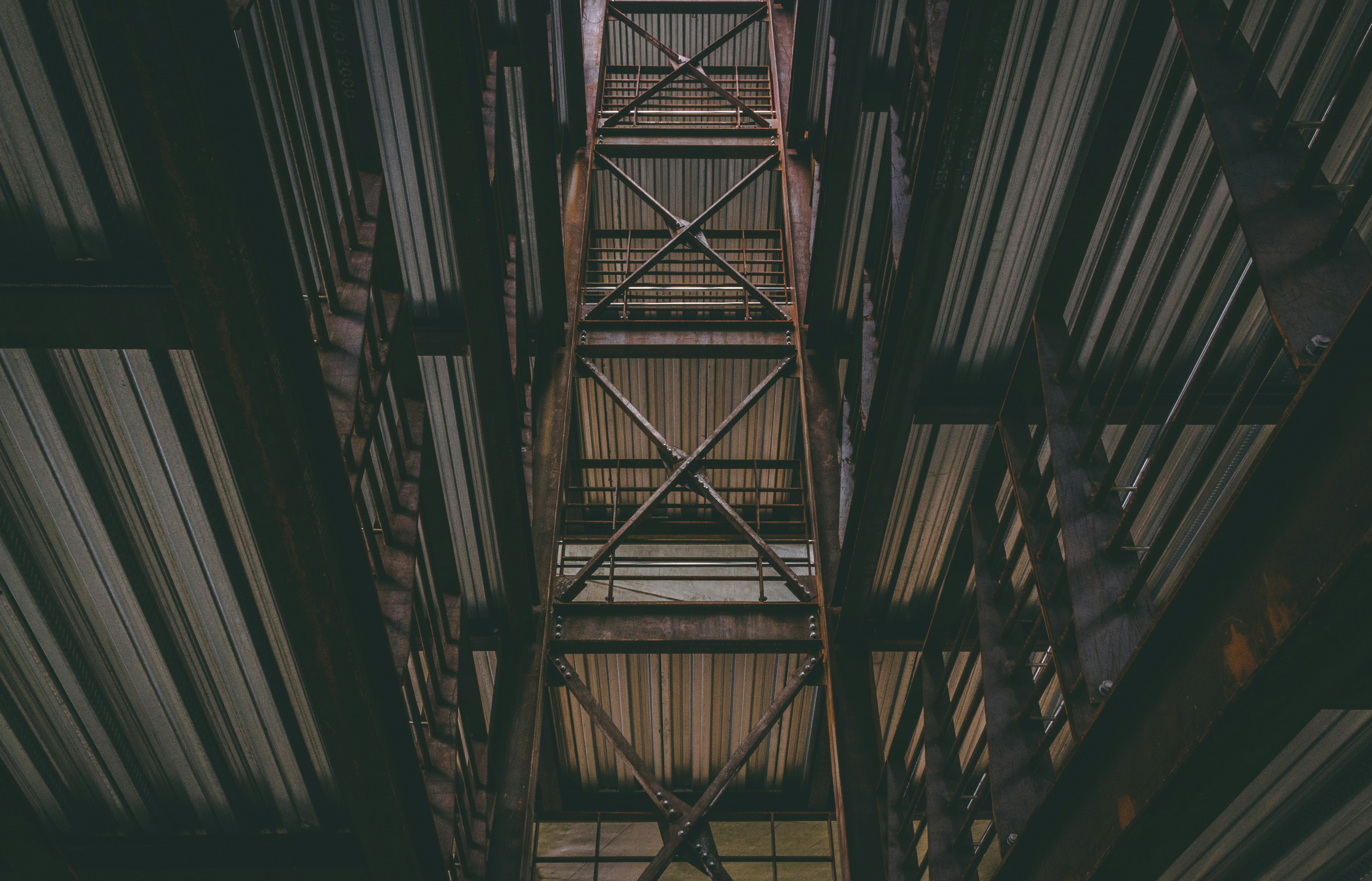 Structural view of steel building