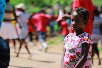 Young girl wearing colorful trendy clothes outdoors