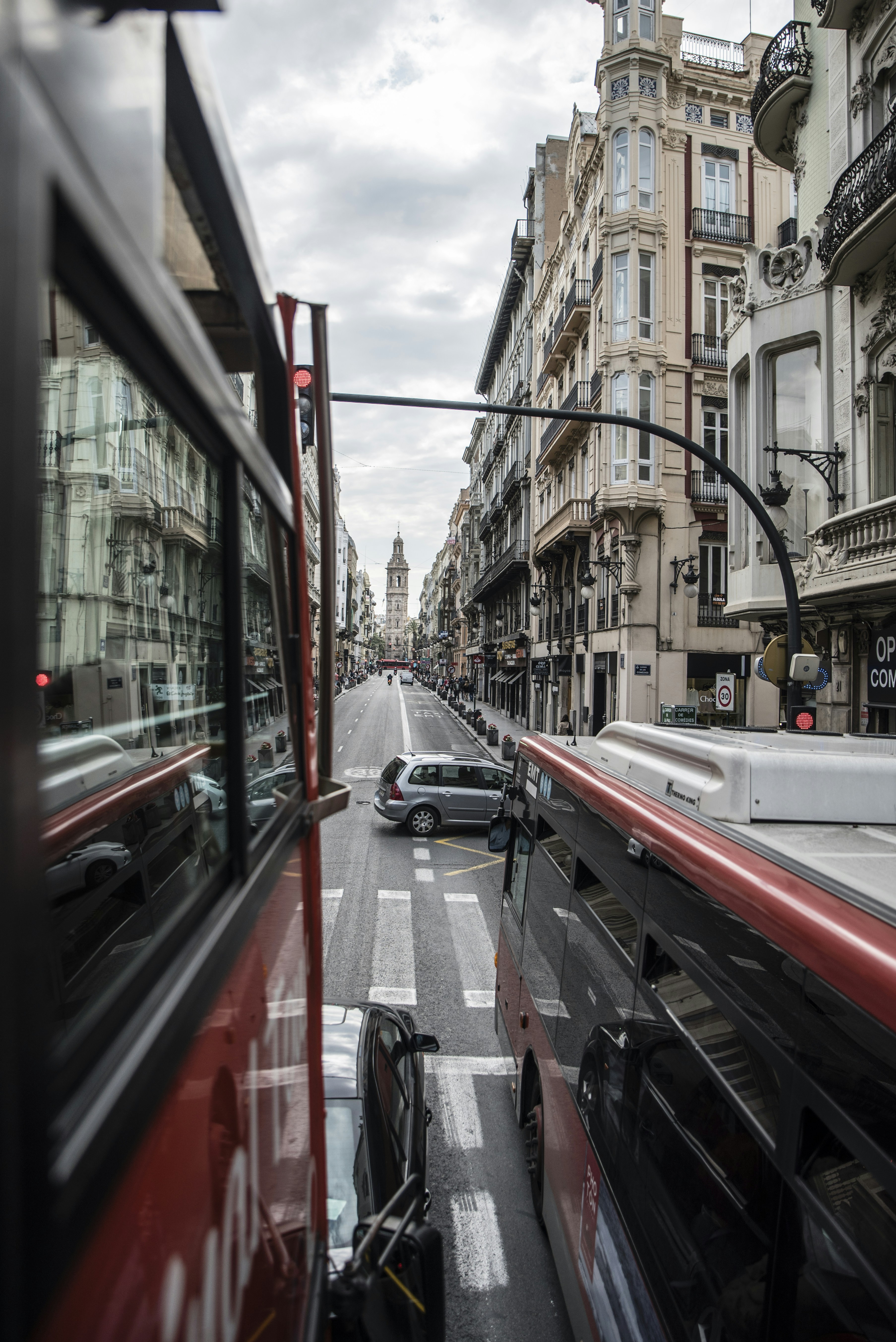 On the hop on hop off bus in Valencia. Just managed to get this when we stopped at the lights.