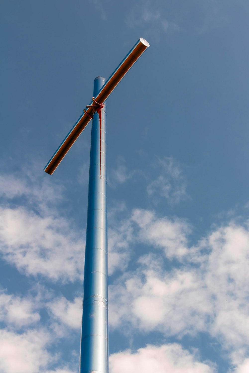 grey metal post during daytime