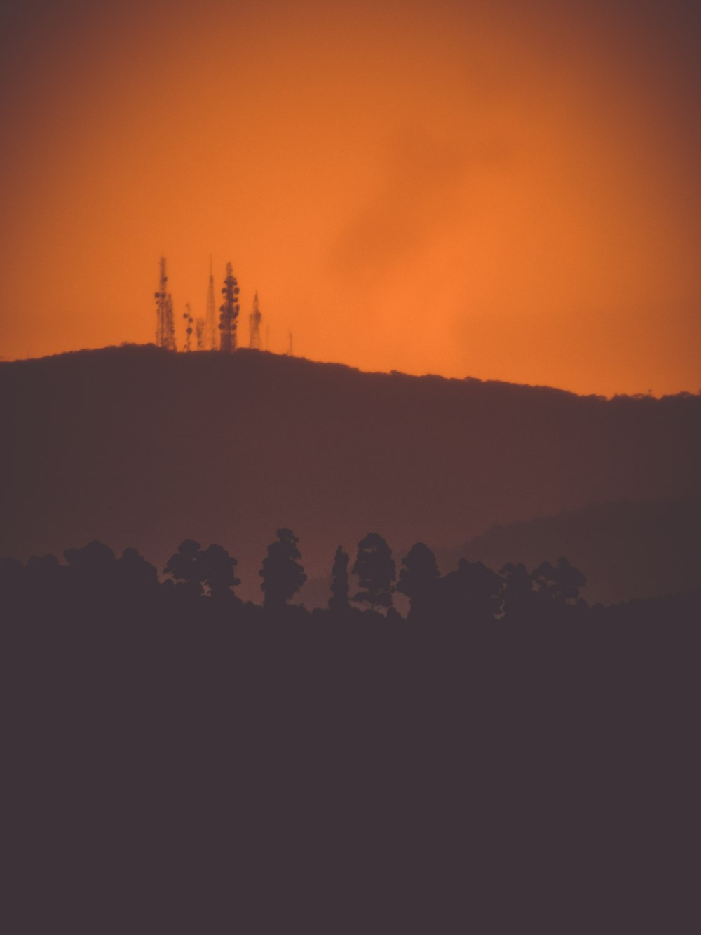 silhouette of mountain