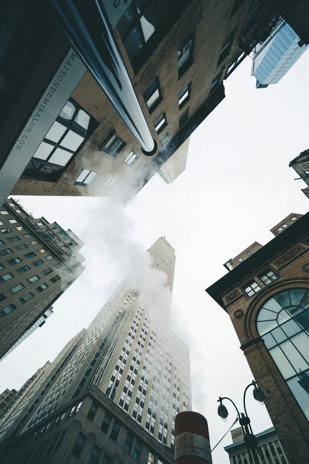 worm's-eye view of buildings