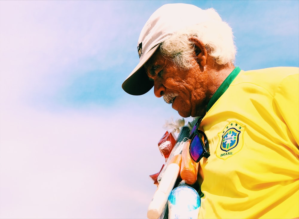 man wearing cap and jersey