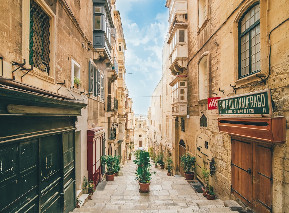 Rue en béton sous le ciel bleu pendant la journée