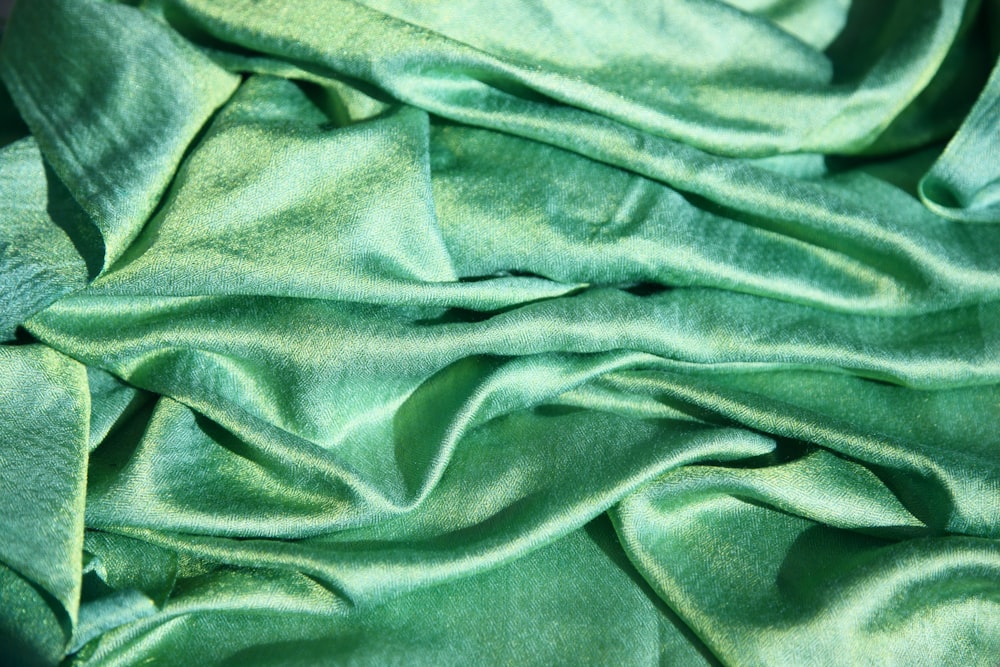 green textile