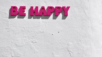 red be happy wall decor