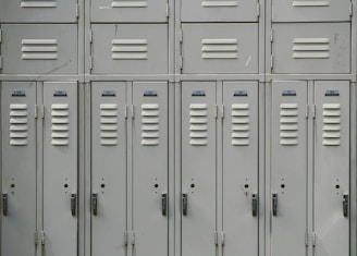 gray metal locker
