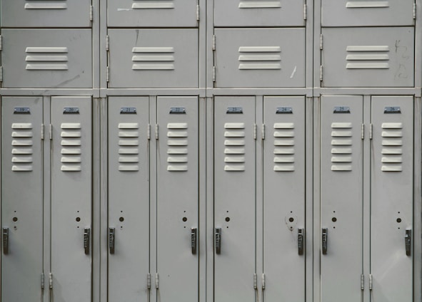 gray metal locker
