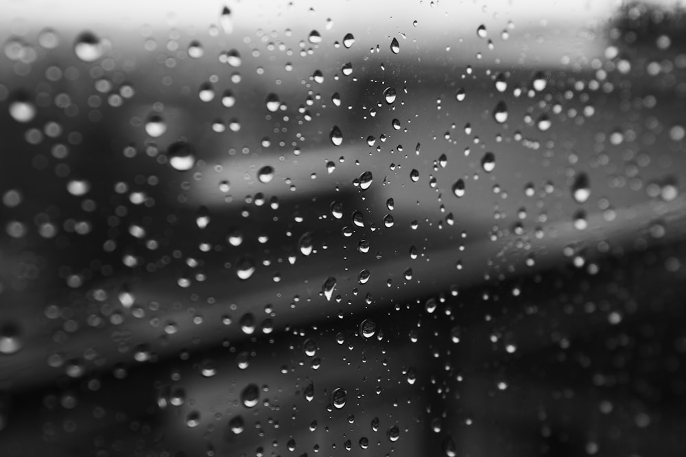 closeup photo of water dew on glass wall