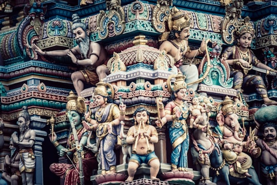 group of Hindu Deity statues in Little India Singapore